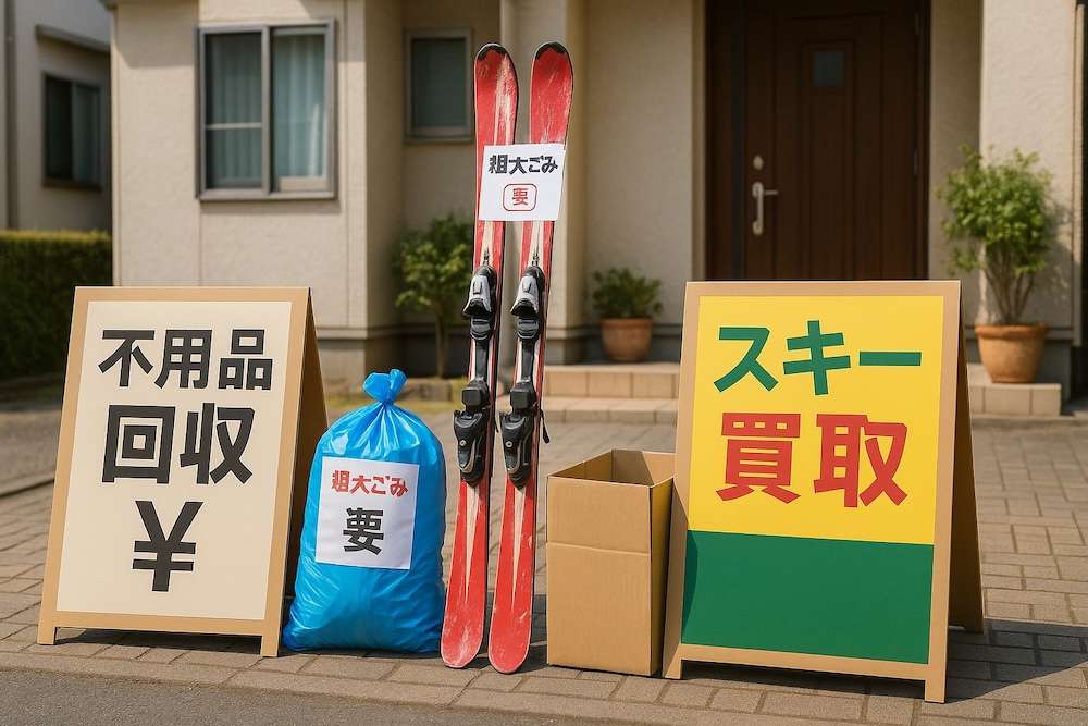 スキー板の処分を無料または格安で行うには