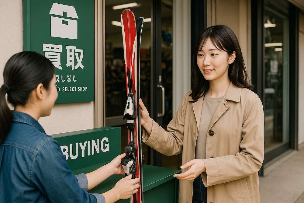 スキー板をリサイクルショップで処分する方法